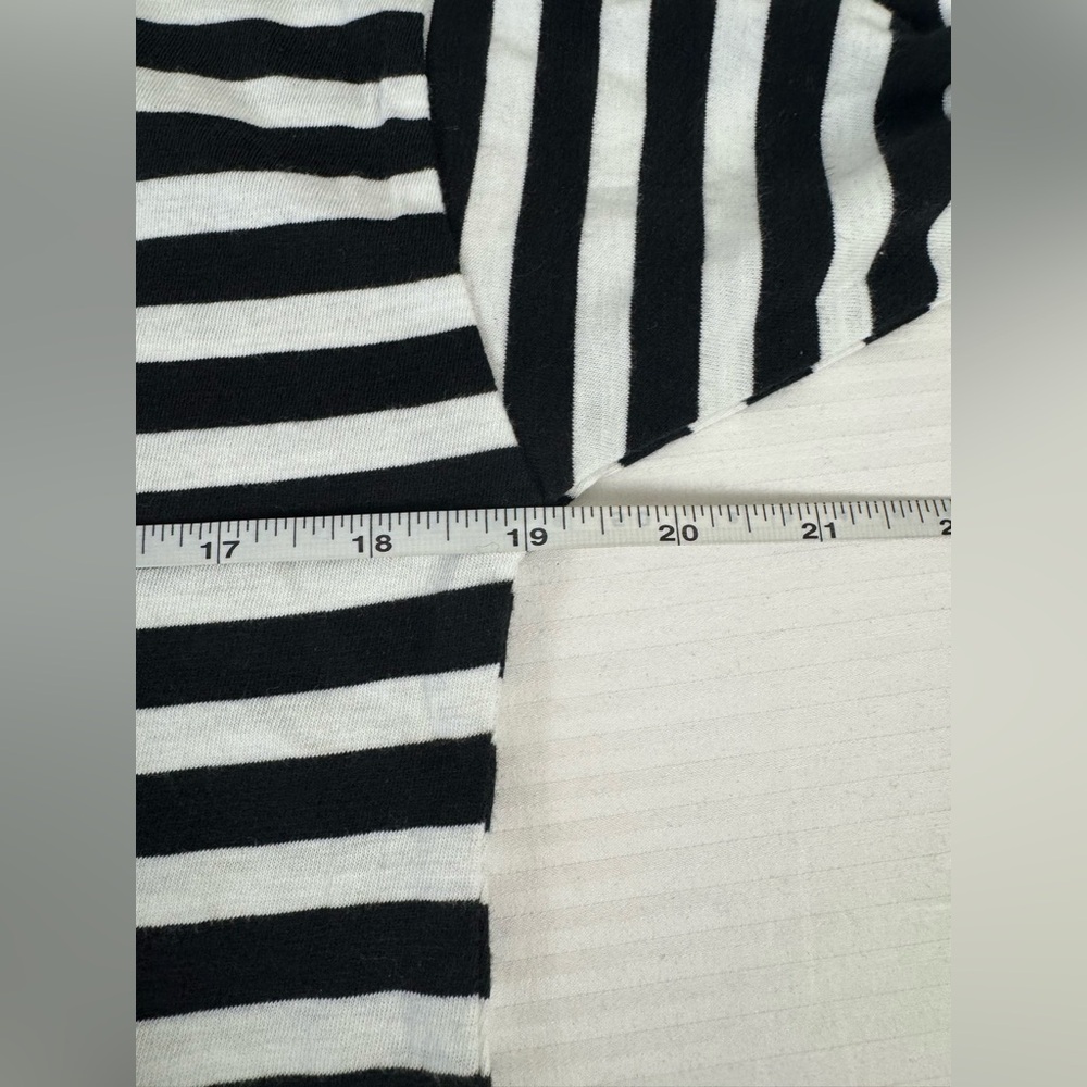 NWOT J.Crew Black White Striped slub long sleeve tee XS - Picture 7 of 8